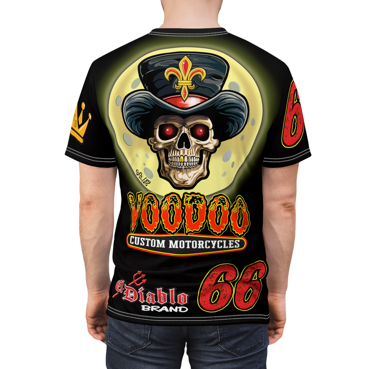 VooDoo Custom Motorcycles  Route 66 Unisex Super Tee - High Performance Riding Gear