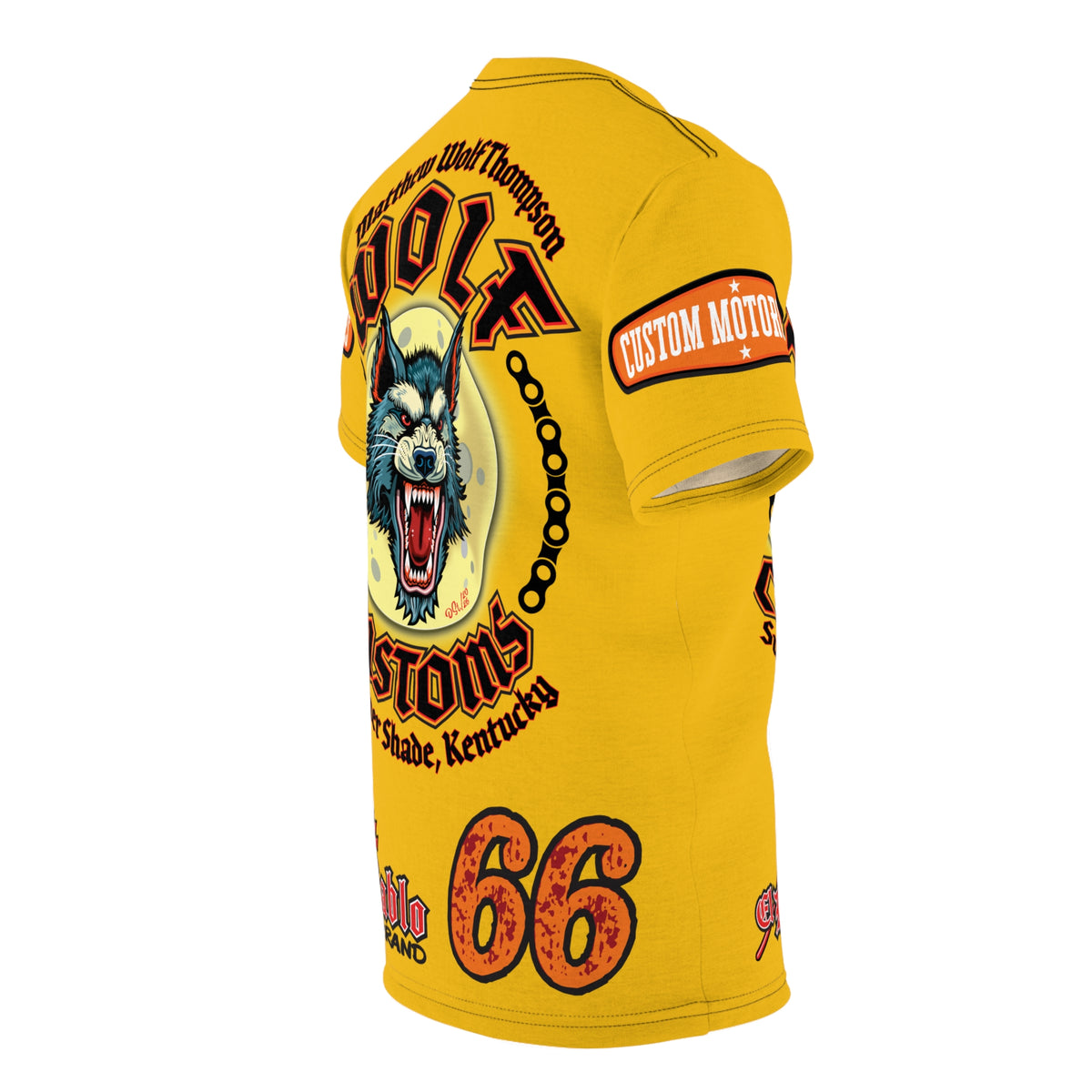 MWT Wolf Custom Motorcycles Super Tee — Viciously Cool High Performance Motorcycle Riding Shirt