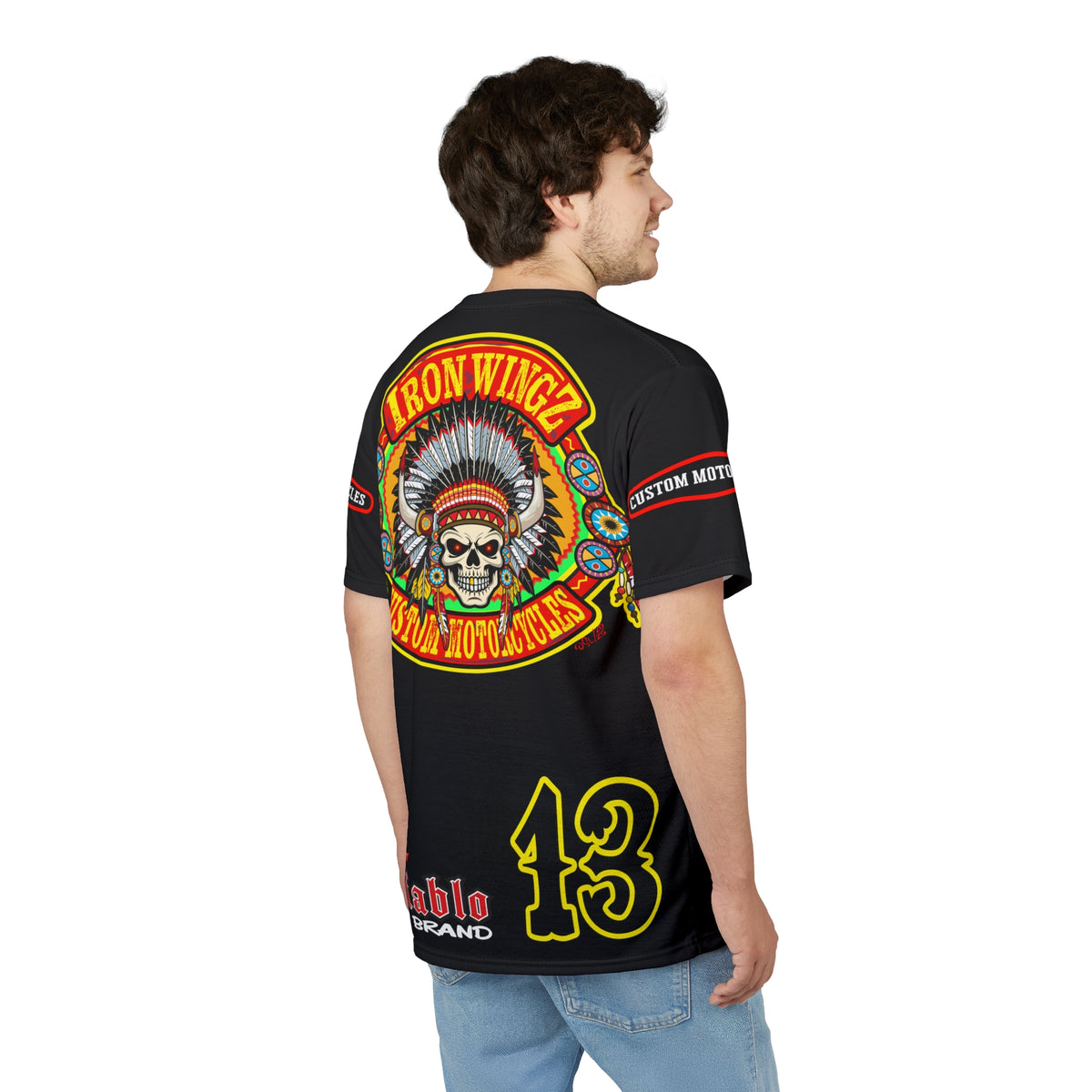 SRT Iron WingZ Garage Custom Biker Riding Super Tee - Retro Vintage Graphic Style