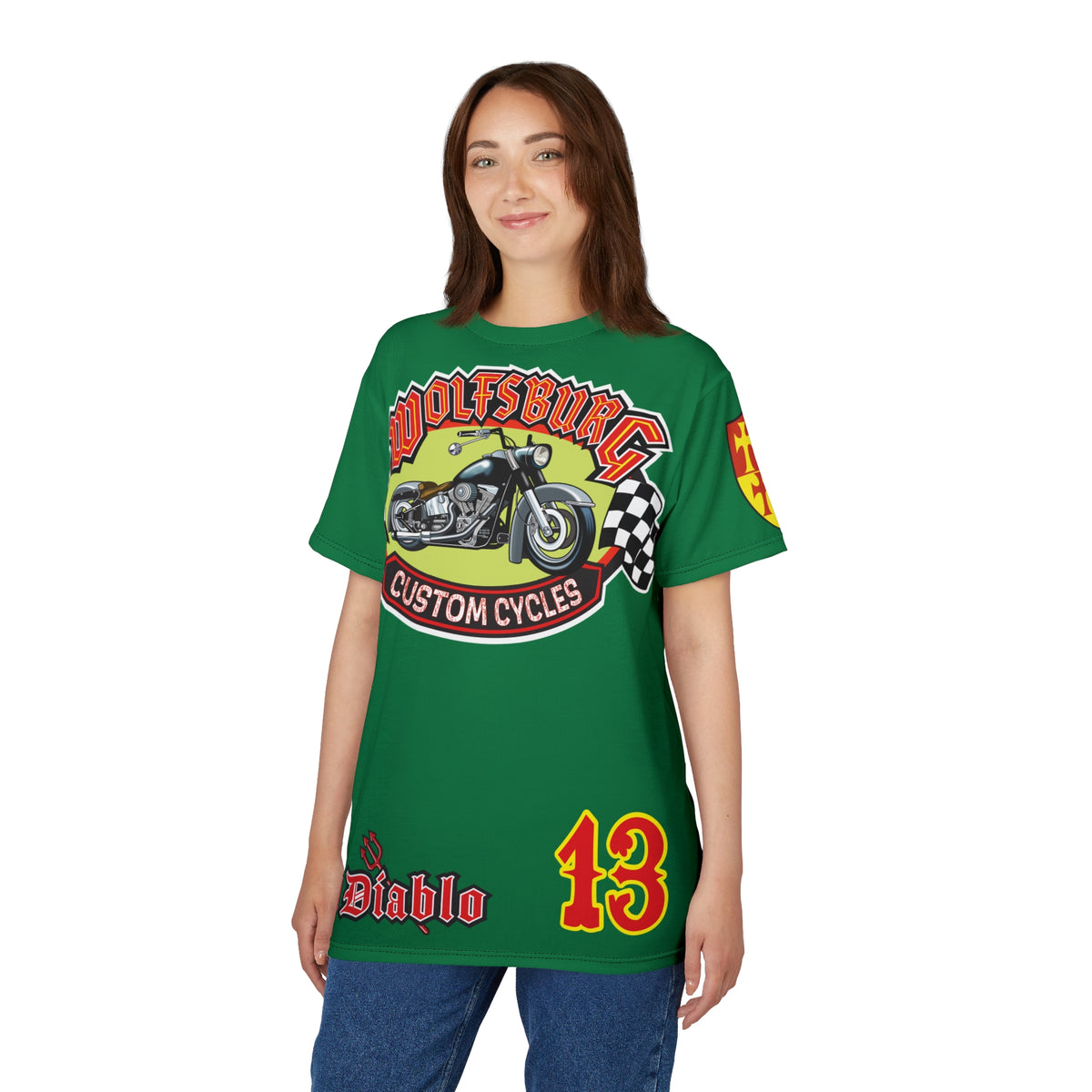 Wolfsburg Custom Cycles HiViz High Comfort Motorcycle Riders Super Tee