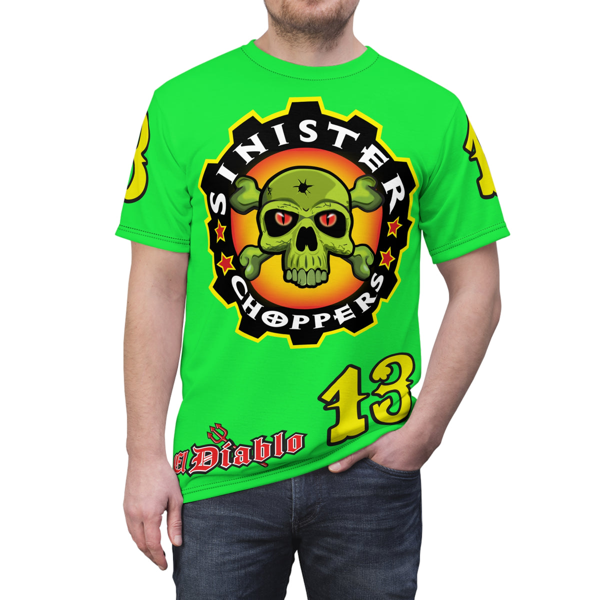 Very Special Sinister Choppers HiViZ Super Tee - Spectacular Custom Motorcycle Riding Gear