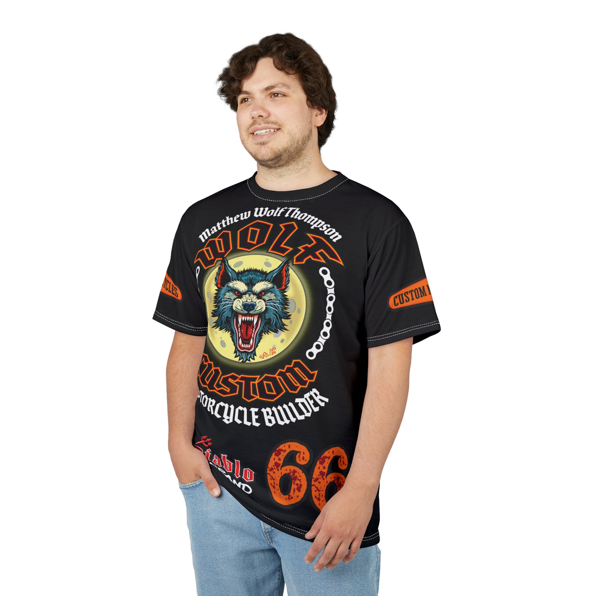 MWT Wolf Custom Motorcycles Super Tee — Viciously Cool High Performance Motorcycle Riding Shirt