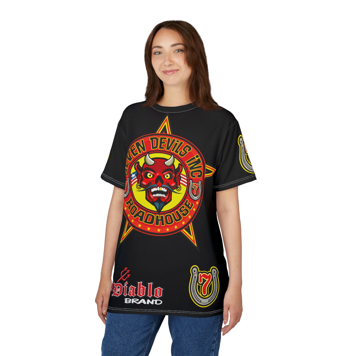 Seven Devils Inc. Roadhouse HiViz Graphic Tee - Motorcycle Custom Riding Super Tee