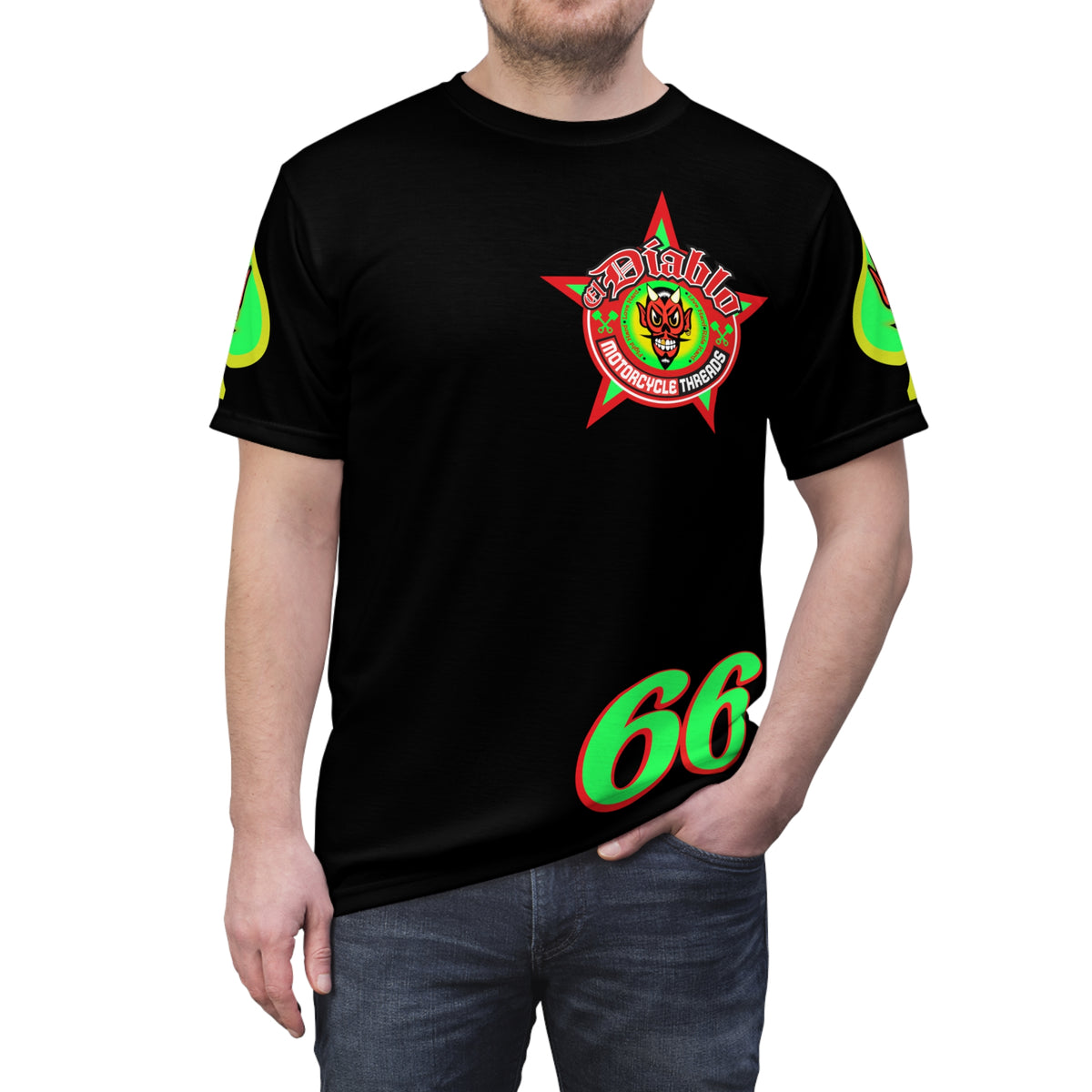 El Diablo Motorcycle Threads Unisex Super Tee - Edgy Graphic Tee for Biker Enthusiasts