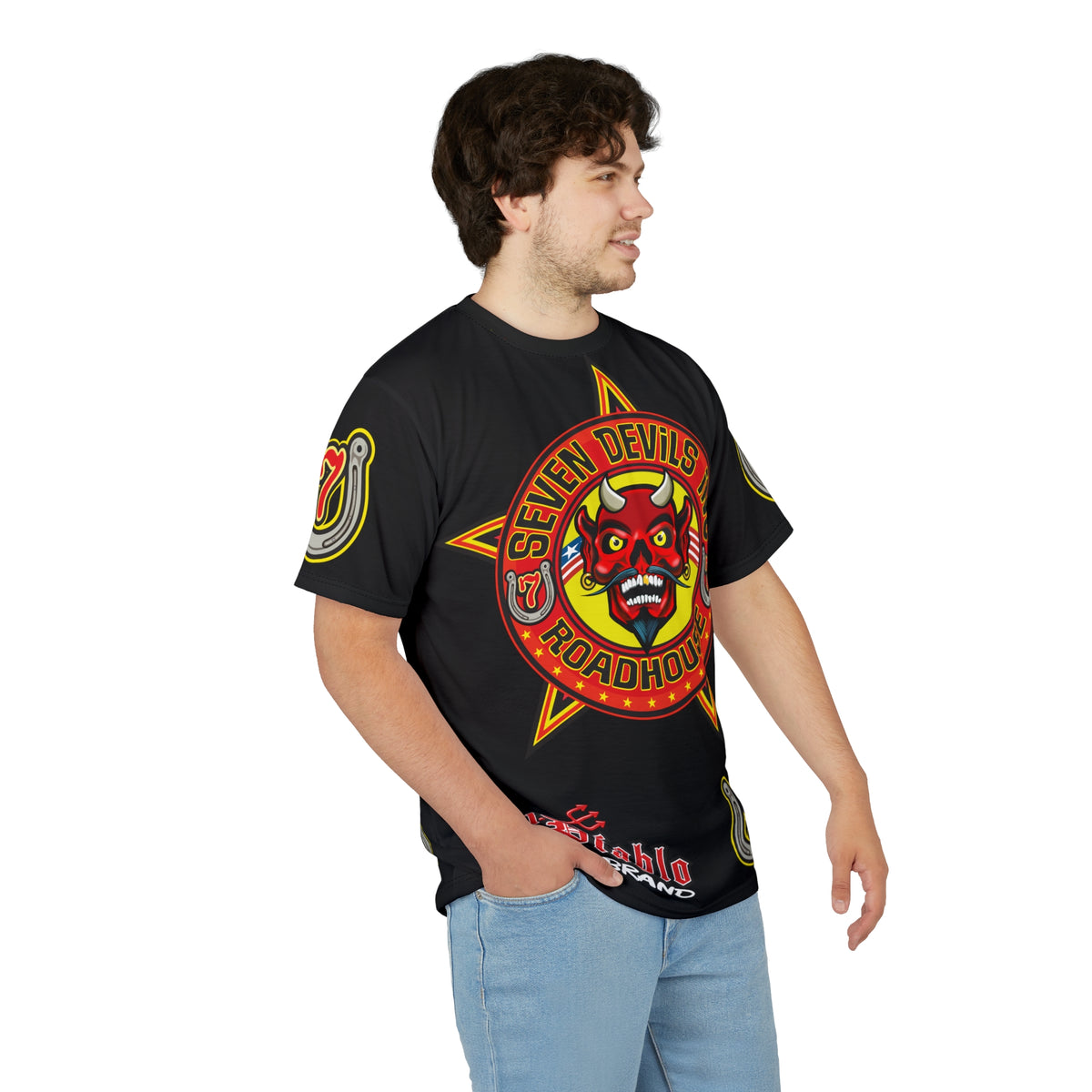 Seven Devils Inc. Roadhouse HiViz Graphic Tee - Motorcycle Custom Riding Super Tee