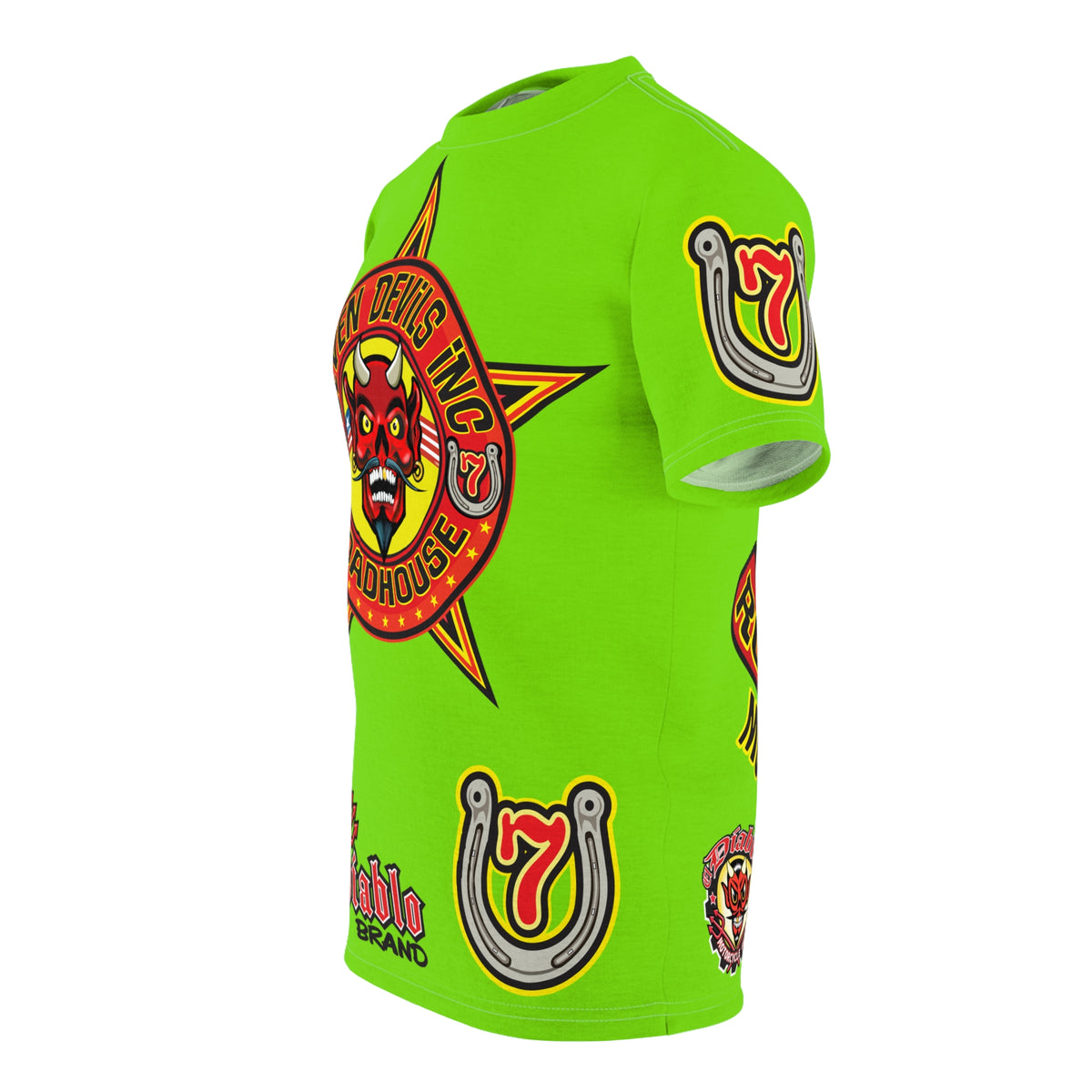 Very Special Seven Devils Inc. Roadhouse HiViz Graphic Tee - Motorcycle Custom Riding Super Tee