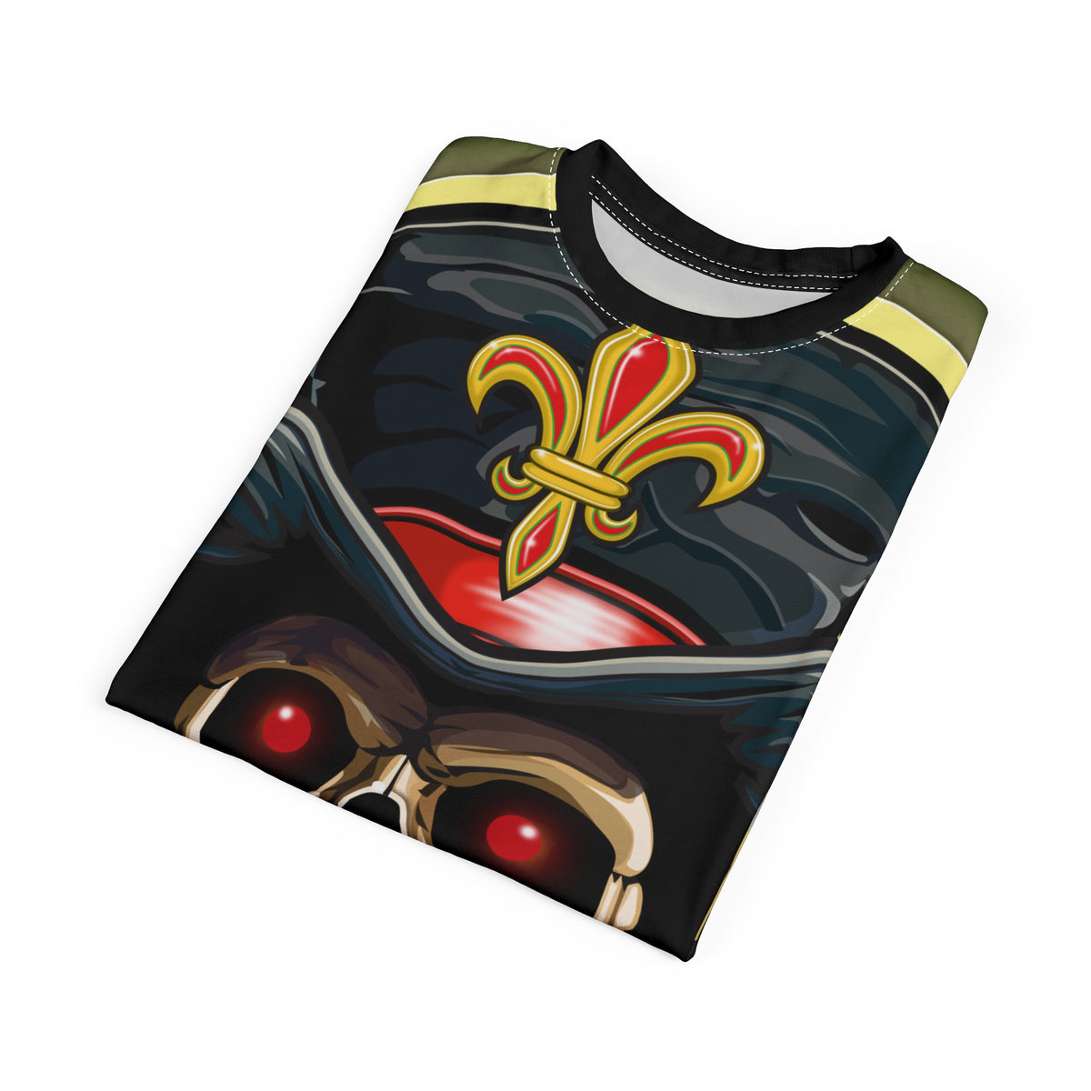 Voodoo Custom Motorcycles Black Magic XL HiViz Graphics Tee, Edgy Graphic Biker Shirt