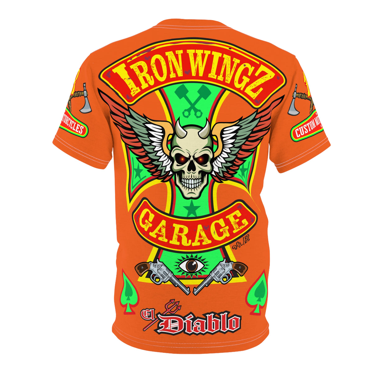 Iron WingZ Customs HiViz High Performance Motorcycle Riding Super Tee
