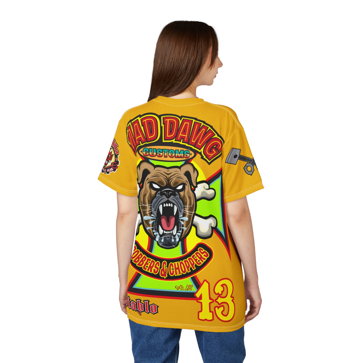 Mad Dawg Choppers & Bobbers Custom Motorcycle Riders Super Tee