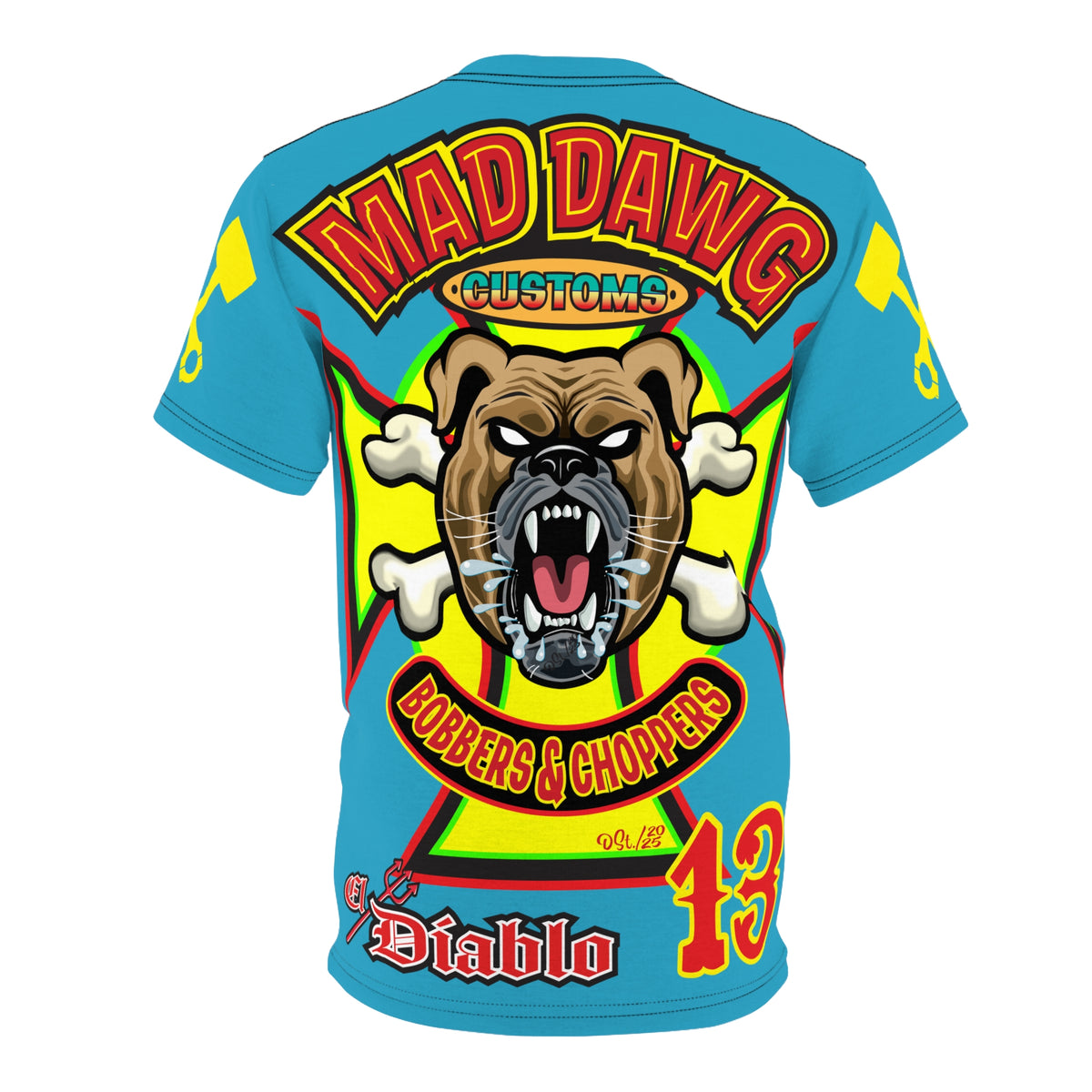 Mad Dawg Customs HiViz, High Performance Super Tee - Mad Dawgs & Bad Dawgs must have Riding Super Tee
