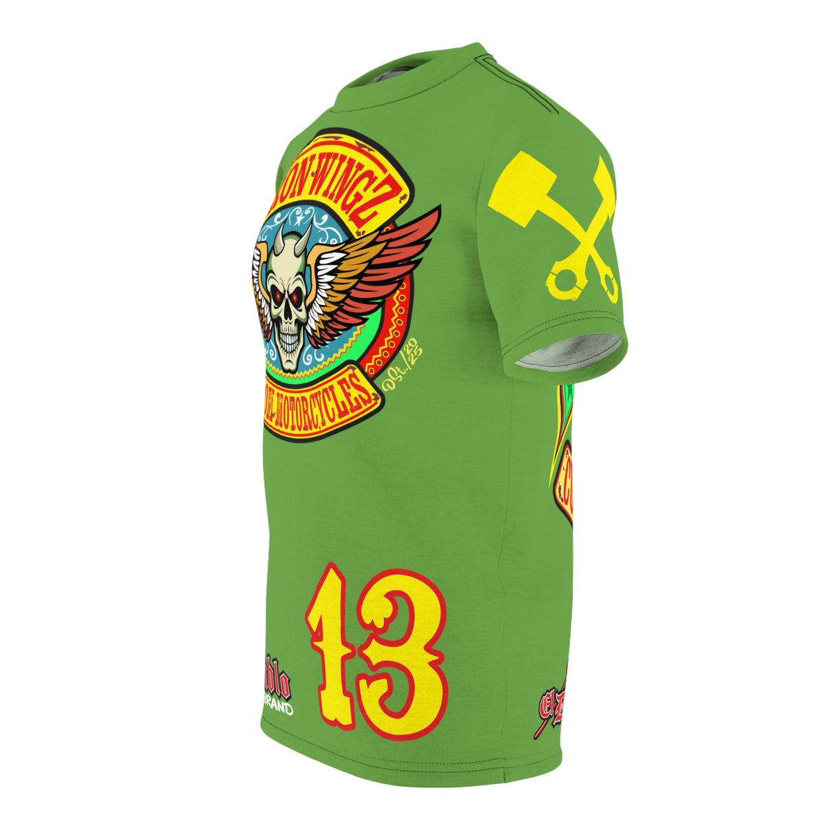 Iron Wingz Garage HiViz Super Tee, Unisex Graphic T-Shirt, Rockabilly Style Shirt,  Perfect Gift for Bikers