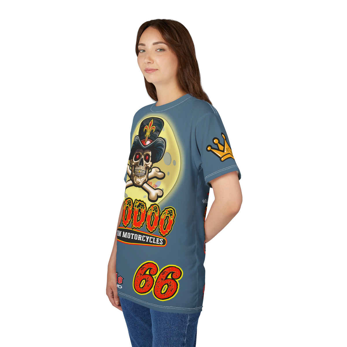 VooDoo Custom Motorcycles  Route 66 Unisex Super Tee - High Performance Riding Gear