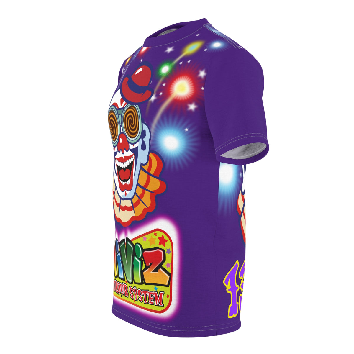 HiViz Clown Graphic Tee — Neon Festival Rave Shirt
