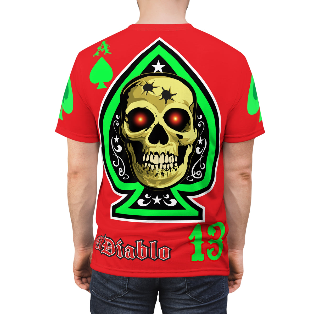 American Custom Engines ACE - Specially Designed Lumina Green  Ace of Spades Death Card High visibility Graphics