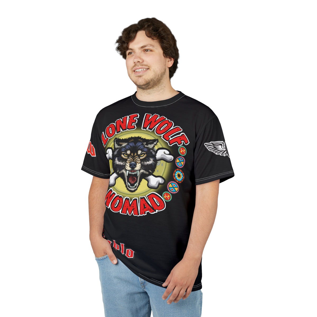 Lone Wolf Nomad HiViz Super Tee - For The Independent No Club Bikers For Life