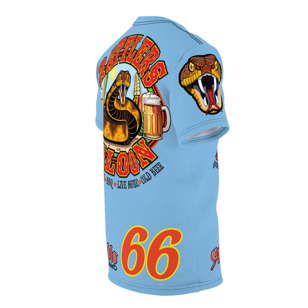 Rattlers Saloon  BADAZZ SUPER TEE — Vintage Biker 66 Graphic Shirt
