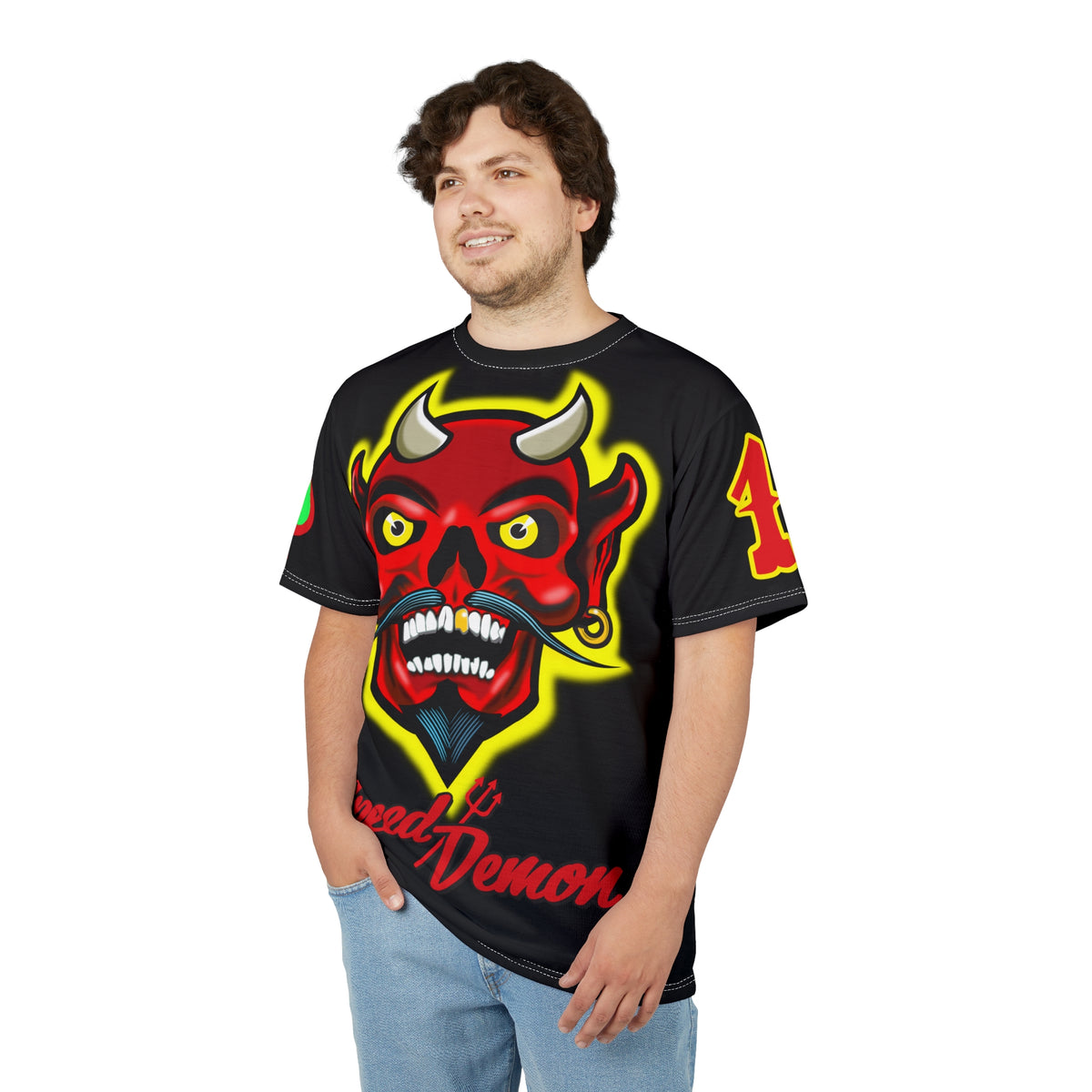Speed Demon  - Devilish Design, HiViz - Custom Made for Motorcycle riding - Super Tee
