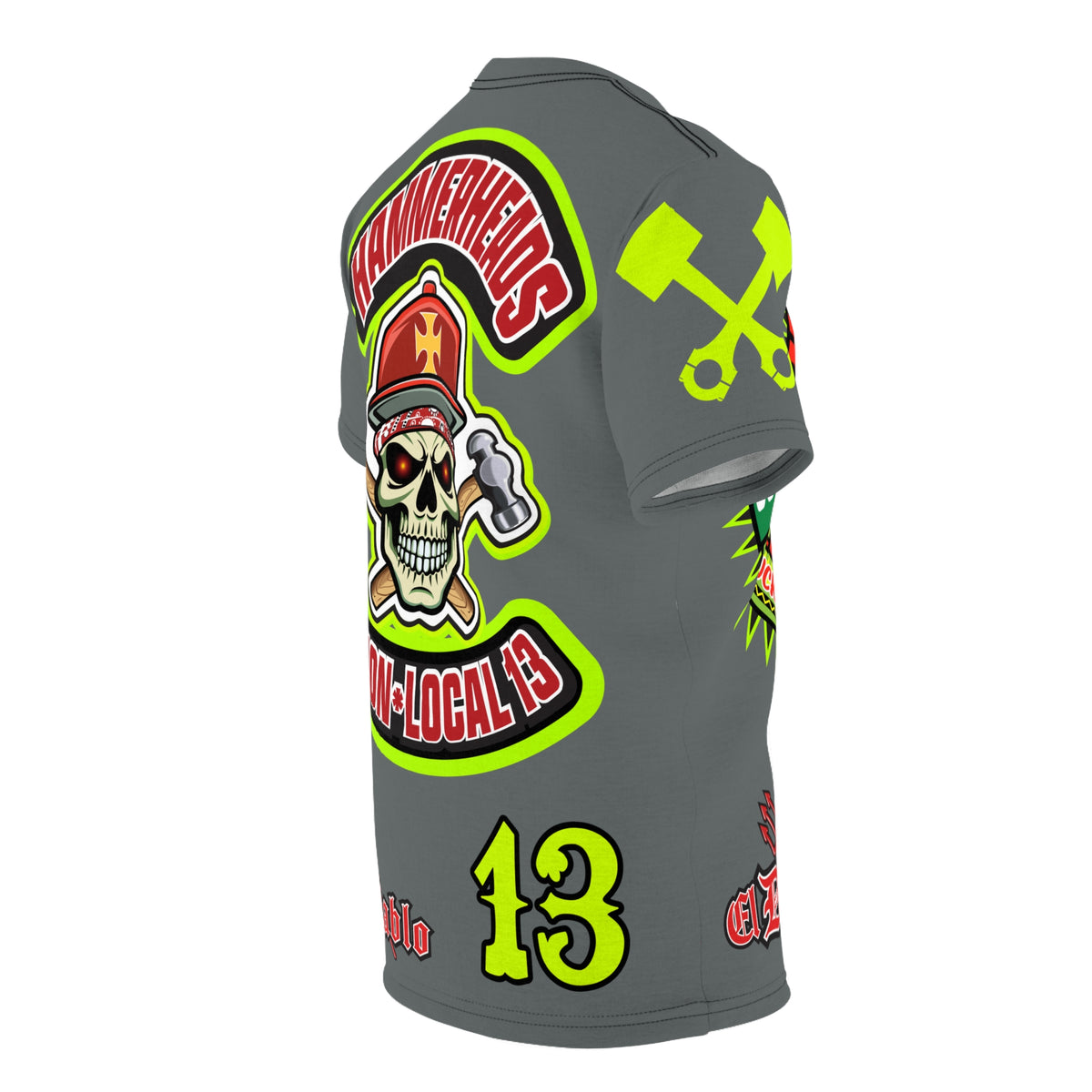 Hammerheads Union Local 13 - Custom Motorcycle Riding Tee Shirt _ Super Comfort and Fit