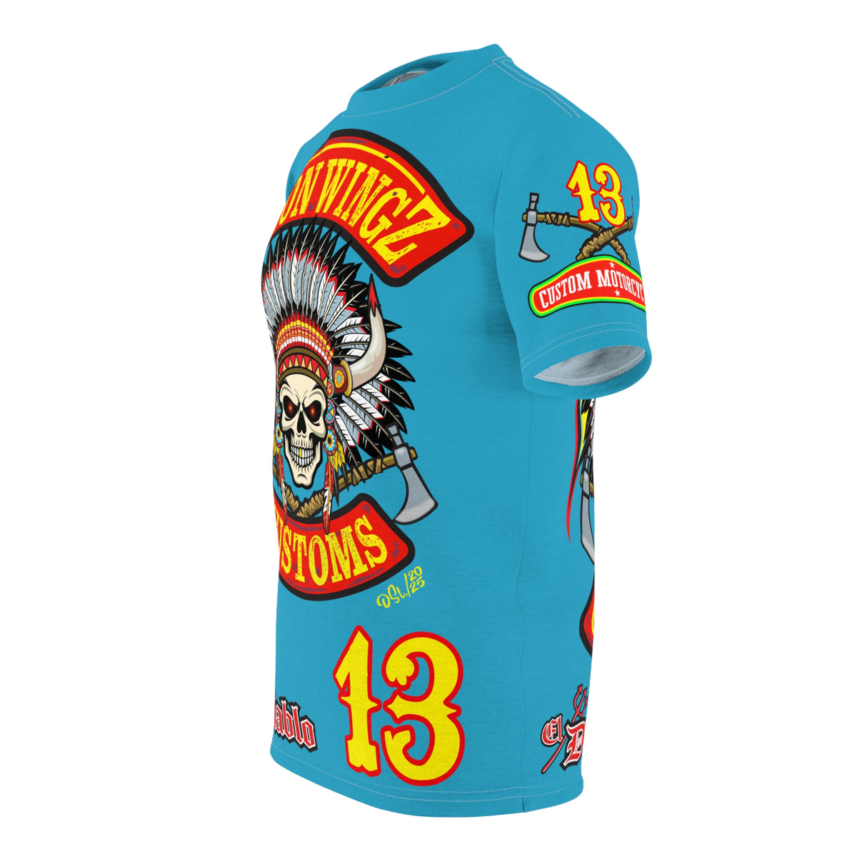 Iron Wingz Garage HiViZ Motorcycle Rider Super Tee