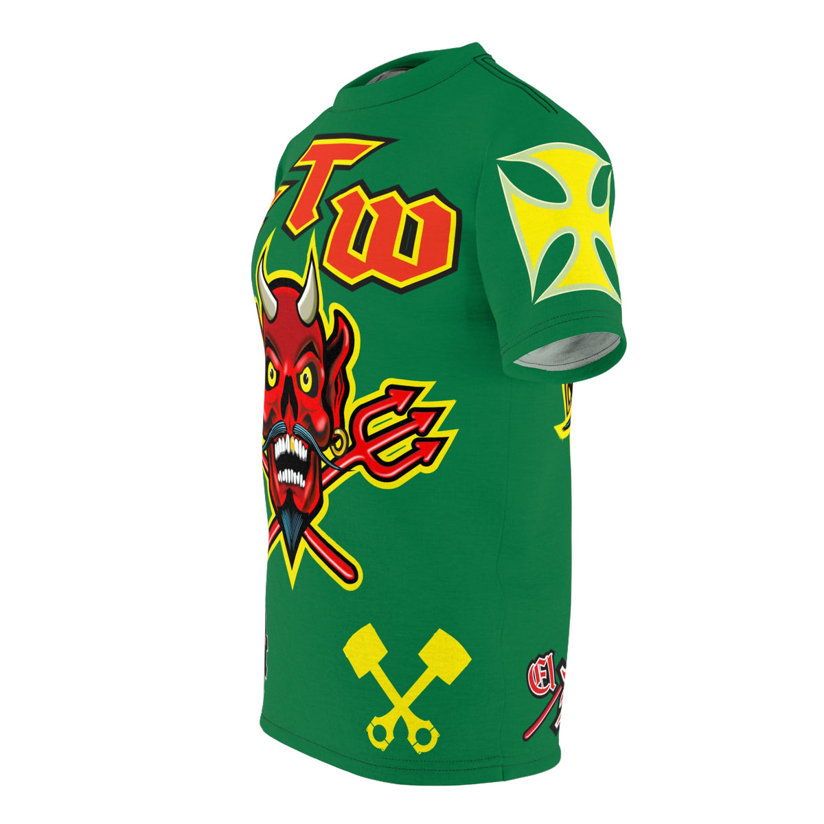 FTW Motorcycle Riders Super Tee - Edgy HiViz Colour Graphics - Show Your Attitude in Style