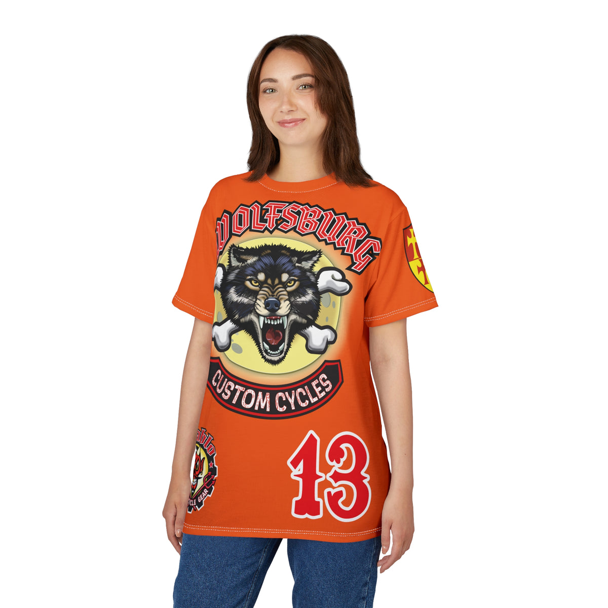 Wolfsburg Custom Cycles HiViz Graphic Super Tee for Bikers
