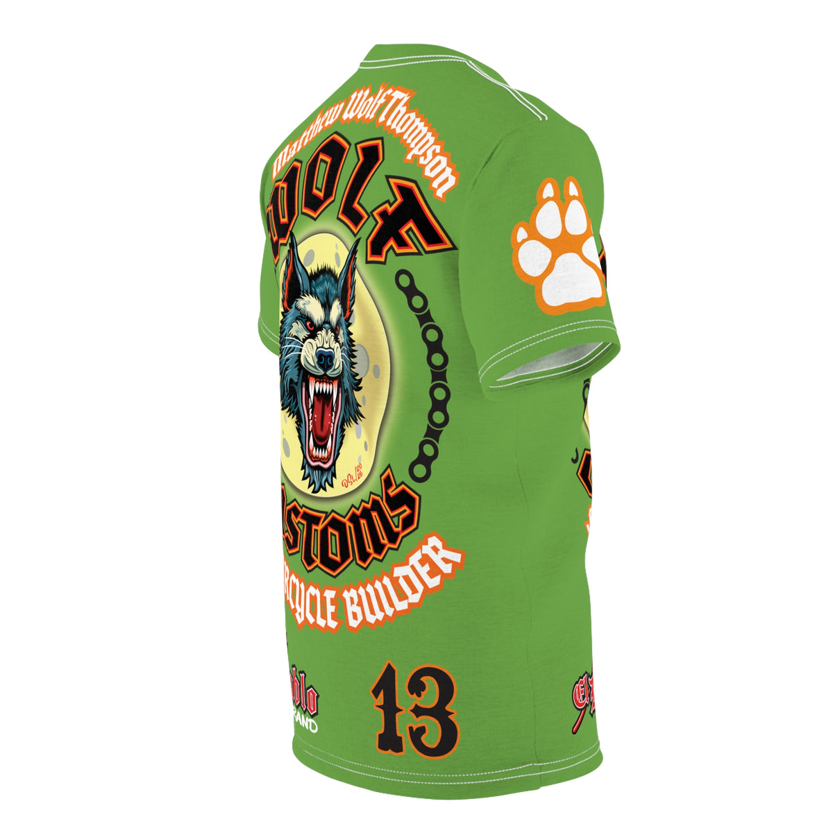 MWT Wolf Custom Motorcycles Super Tee — Viciously Cool High Performance Motorcycle Riding Shirt