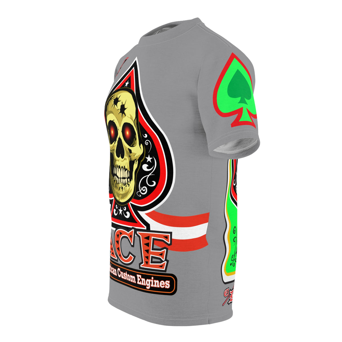 American Custom Engines ACE - Special Lumina Green  Ace of Spades Death Card High visibility Graphics