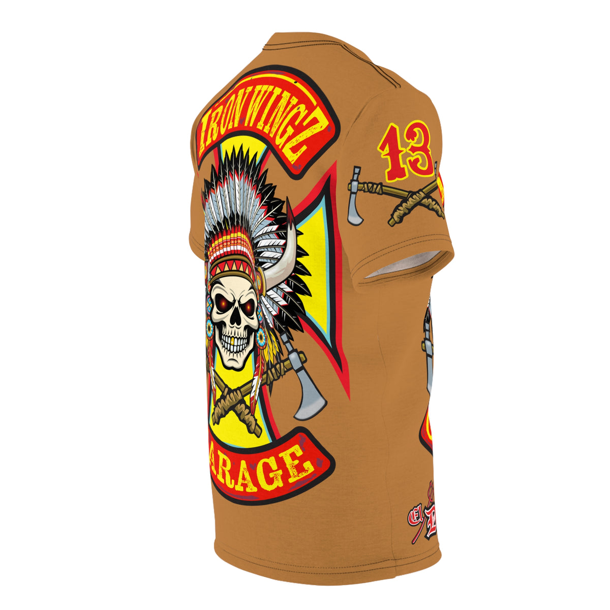 Iron Wingz Garage HiViZ Motorcycle Rider Super Tee