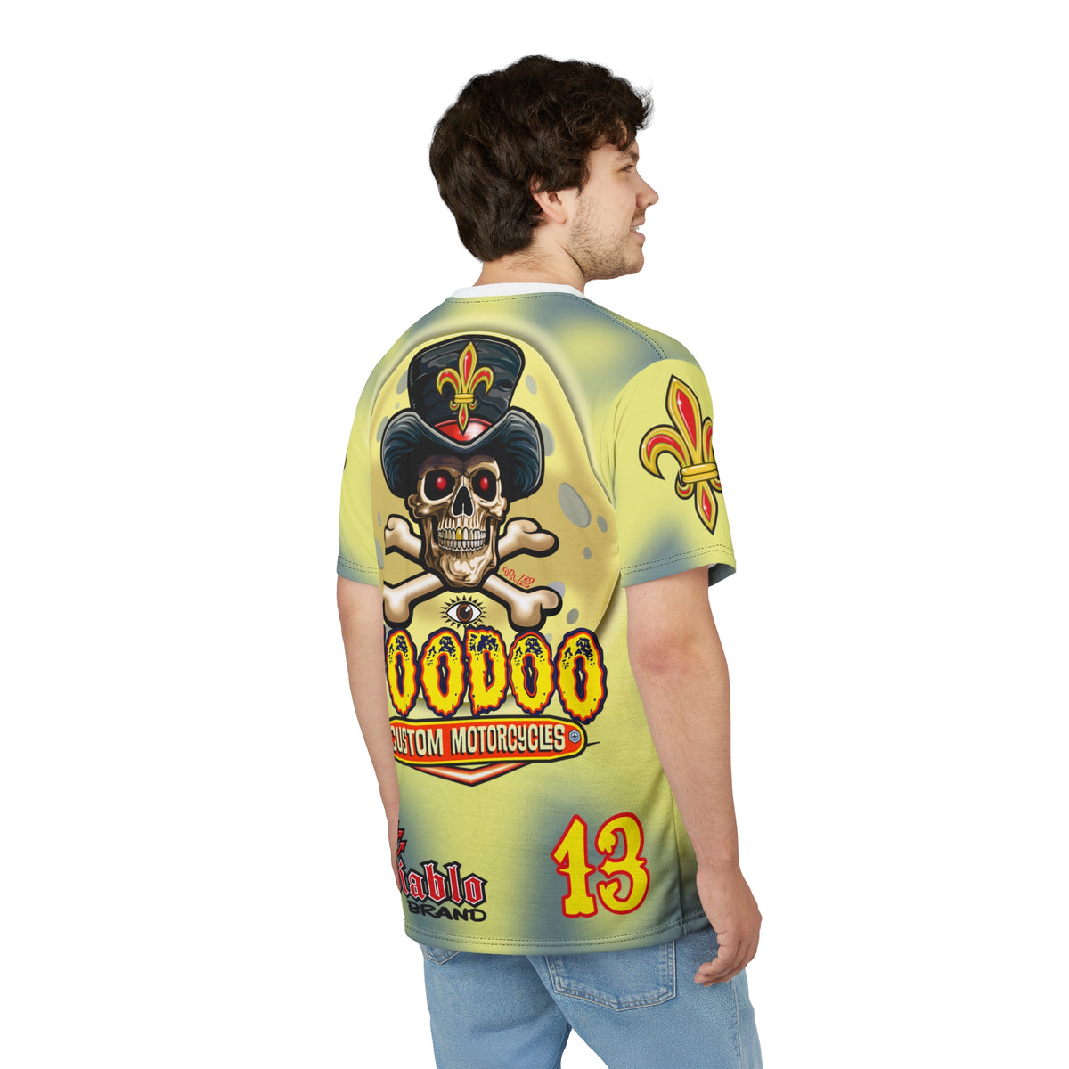 Voodoo Custom Motorcycles HIVIZ TYE DYE BLAST SUPER RIDING TEE - Look Cool, Ride Cool In our Finest Biker Riding Tee