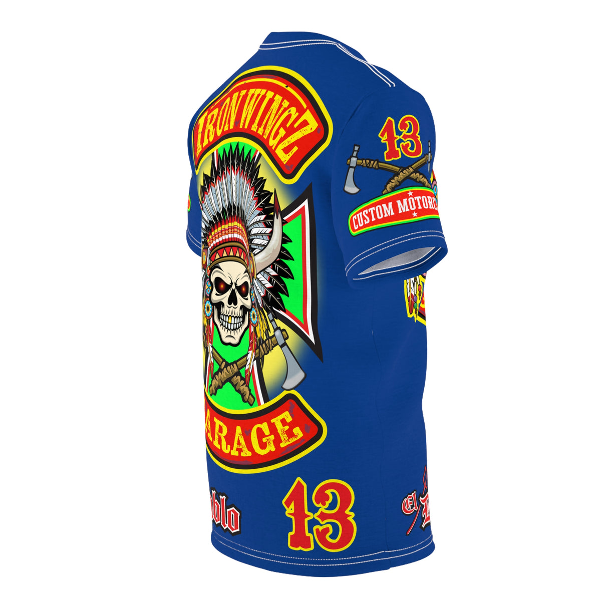 Iron Wingz Garage HiViZ Motorcycle Rider Super Tee