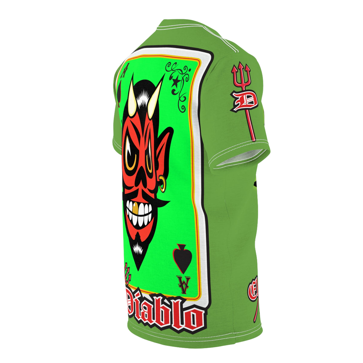 El Diablo Big D HiViz Super Tee, Huge HiViz Back Ace Graphic, See & be seen !!!