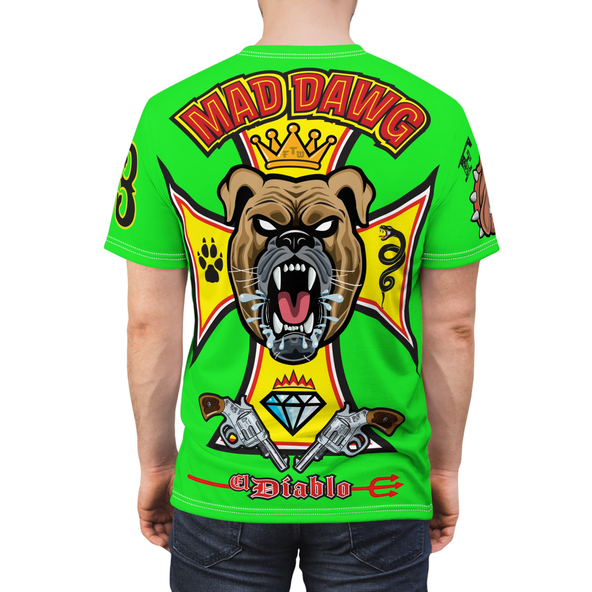 Very Special Mad Dawg Choppers & Bobbers Custom HiViZ Super Tee