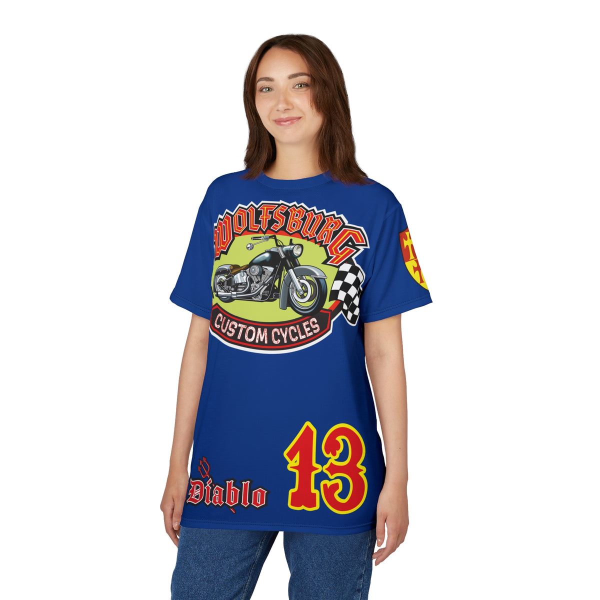 Wolfsburg Custom Cycles HiViz High Comfort Motorcycle Riders Super Tee