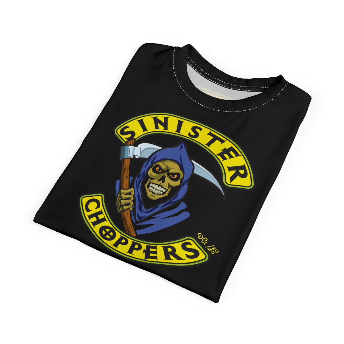 SRT Sinister Choppers Custom Motorcycles - Custom Reaper Super Riding Tee - High Performance Riding Wear