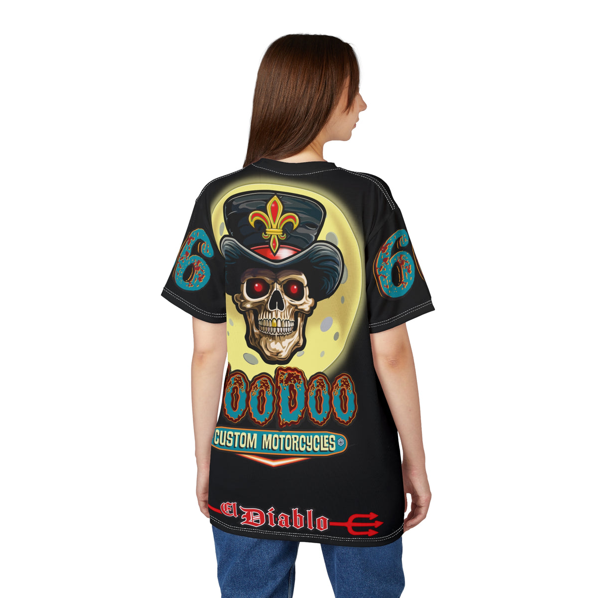 Voodoo Customs Tie Dye Blast Graphic Tee –  Edgy Style for Bikers
