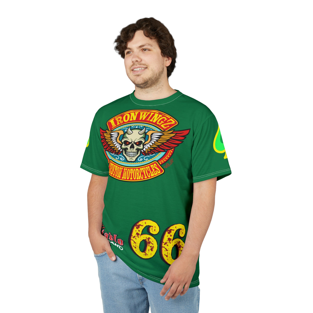 Iron Wingz Custom Motorcycle Unisex Super Tee - Bold Graphic Tee for Bikers (Limited Edition)