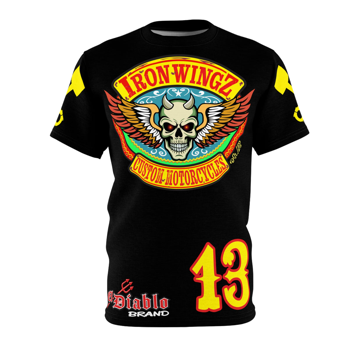 Iron Wingz Garage HiViz Super Tee, Unisex Graphic T-Shirt, Rockabilly Style Shirt,  Perfect Gift for Bikers