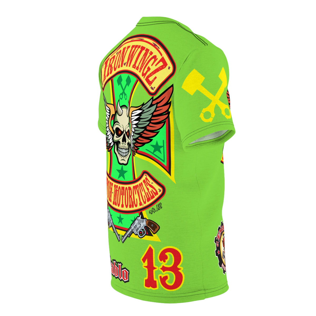 VERY Special HIVIZ Iron WingZ Customs Graphic Super Tee, Edgy Streetwear, Customized Apparel, Gift for Bikers