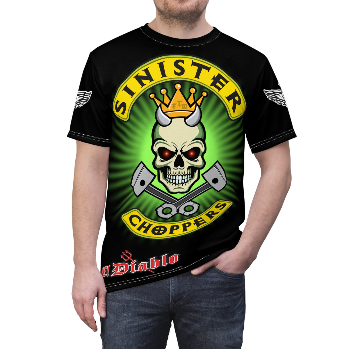 Sinister Choppers HiViz Super Tee - Custom Designed Motorcycle Riding Gear
