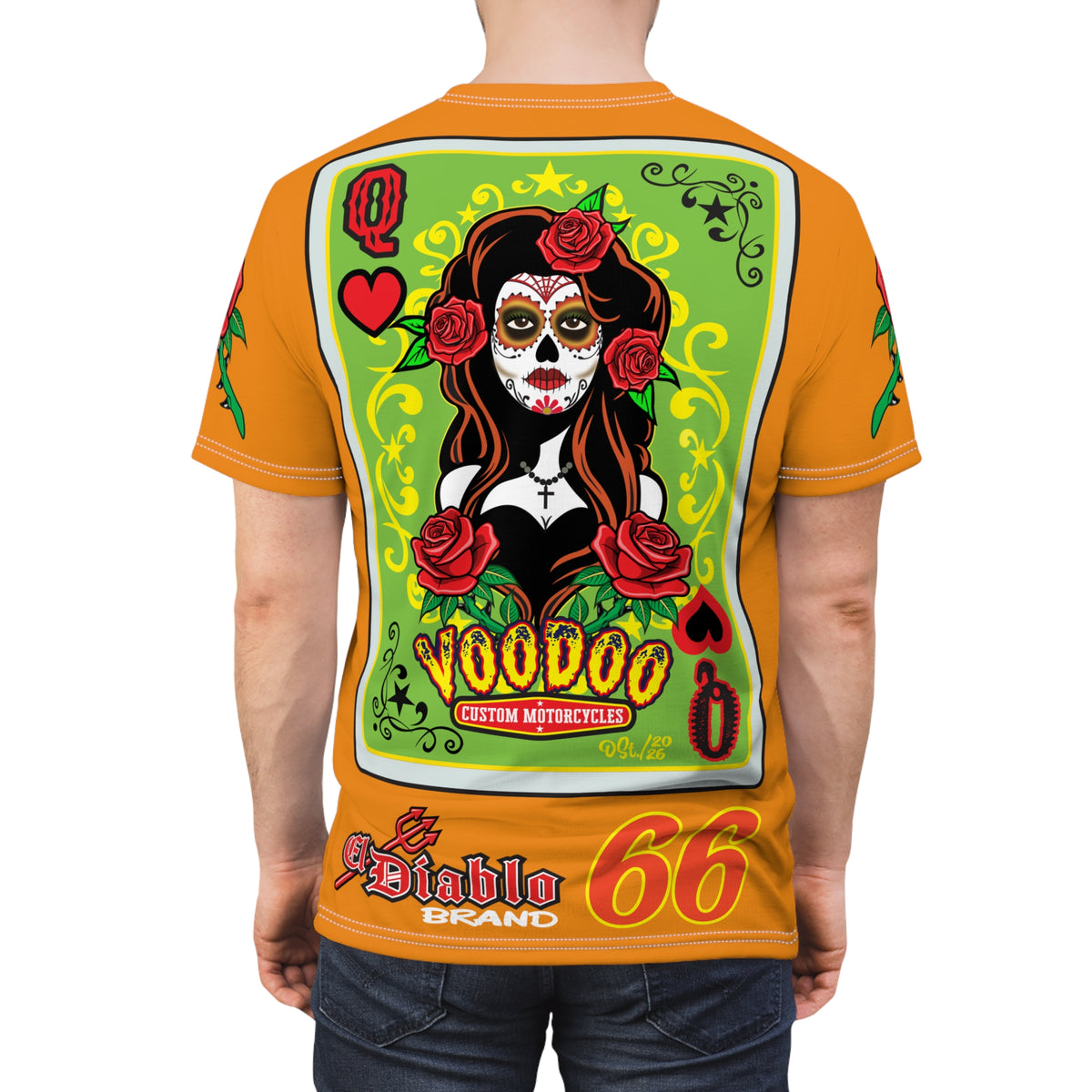Voodoo Custom Motorcycles Tee — Queen Black Heart 🖤 Riding Super Tee