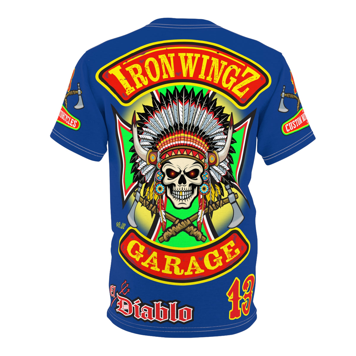 Iron Wingz Garage HiViZ Motorcycle Rider Super Tee