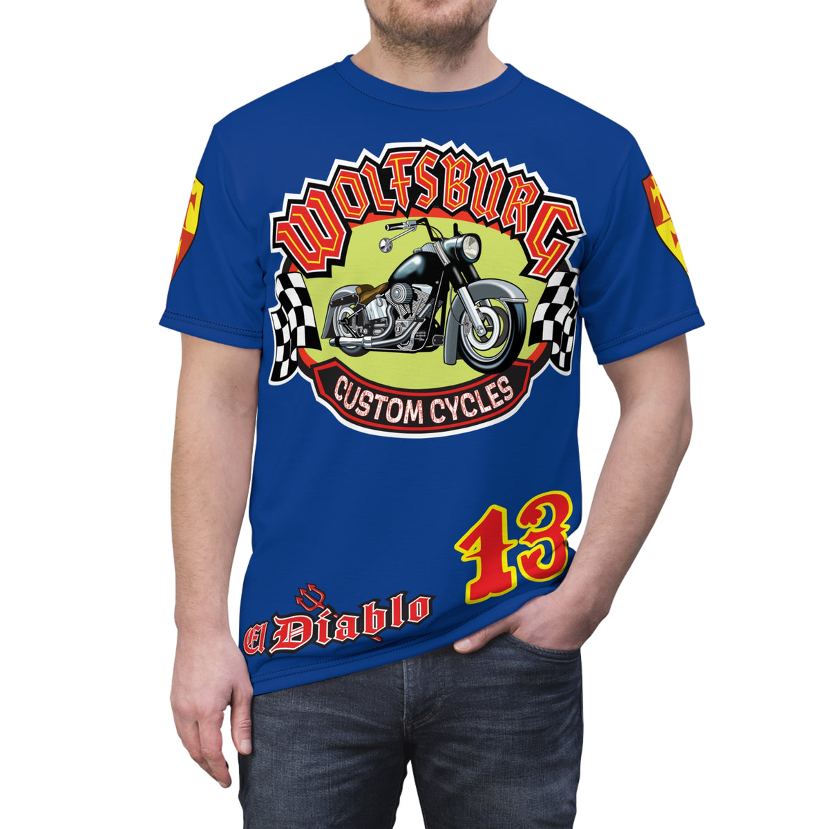 Wolfsburg Custom Cycles HiViz High Comfort Motorcycle Riders Super Tee