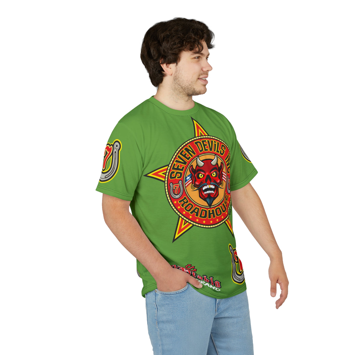 Seven Devils Inc. Roadhouse HiViz Graphic Tee - Motorcycle Custom Riding Super Tee