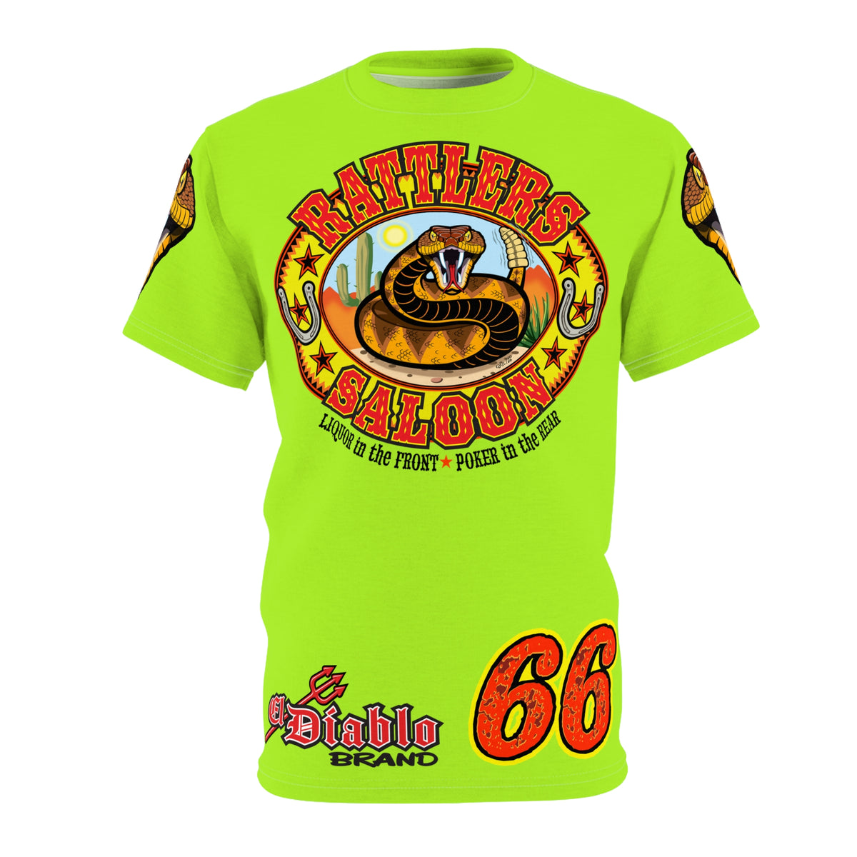 VERY Special HIVIZ Rattlers Saloon SUPER TEE — Vintage Biker 66 Graphic Shirt
