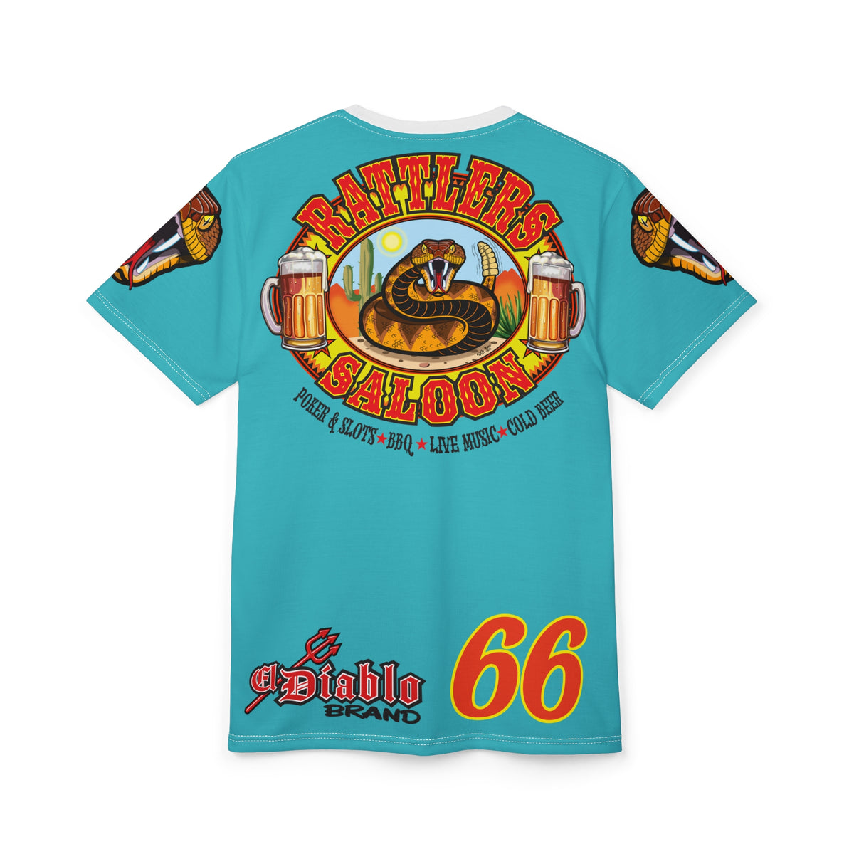 Rattlers Saloon  SUPER TEE — Vintage Biker 66 Graphic Shirt