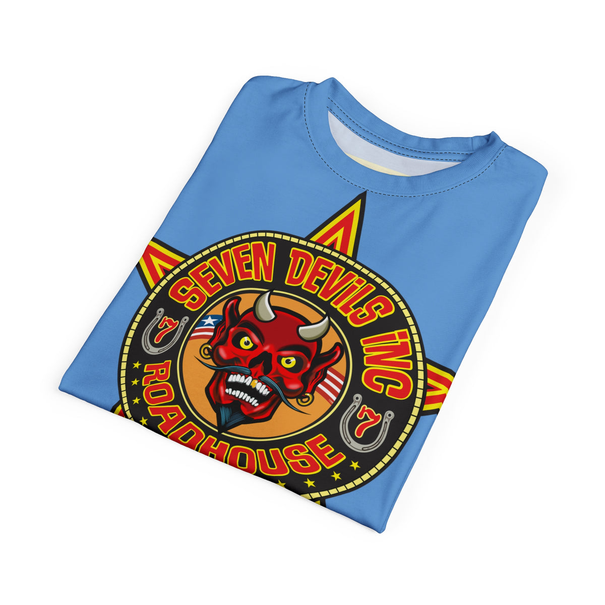 Seven Devils Inc. Roadhouse HiViz Design, Edgy Biker Shirt, Special Motorcycle Riding Gear, Seven Devils Inc.