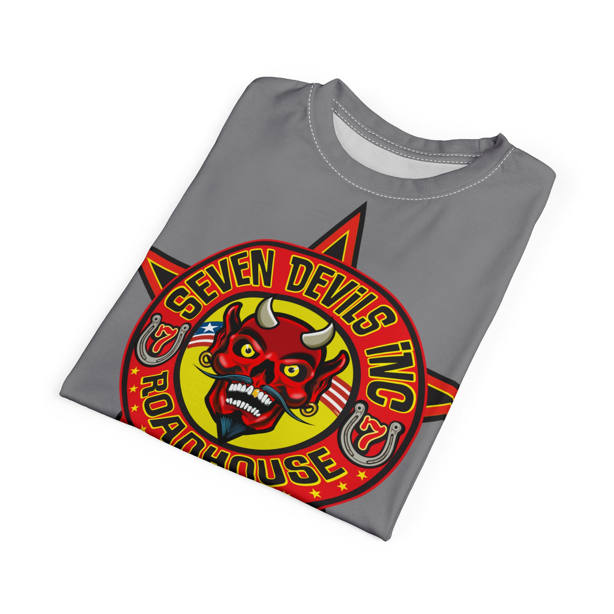 Seven Devils Inc. Roadhouse Design, Edgy Biker Shirt, Special Motorcycle Riding Gear, Seven Devils Inc.