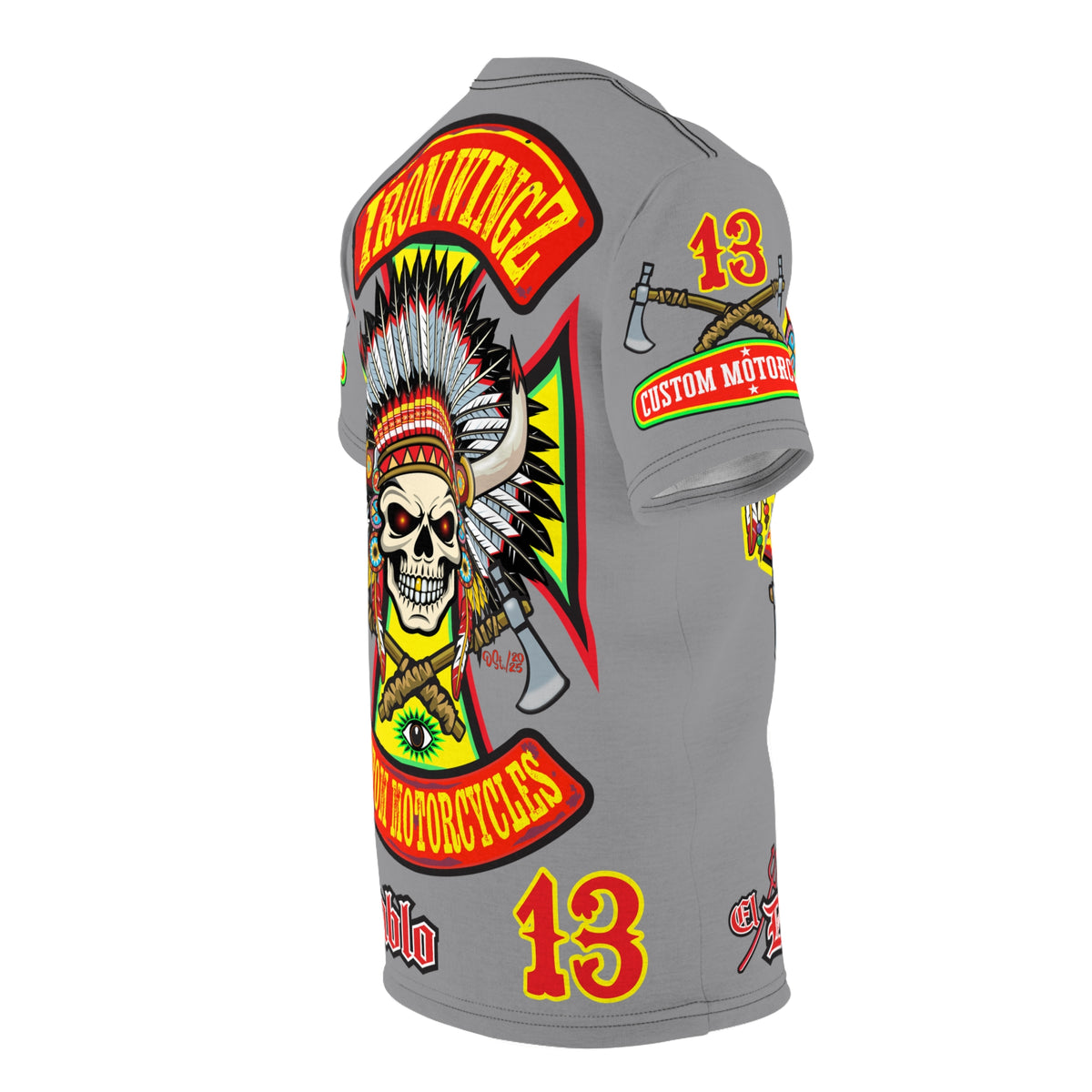 Iron Wingz Garage HiViZ Motorcycle Rider Super Tee