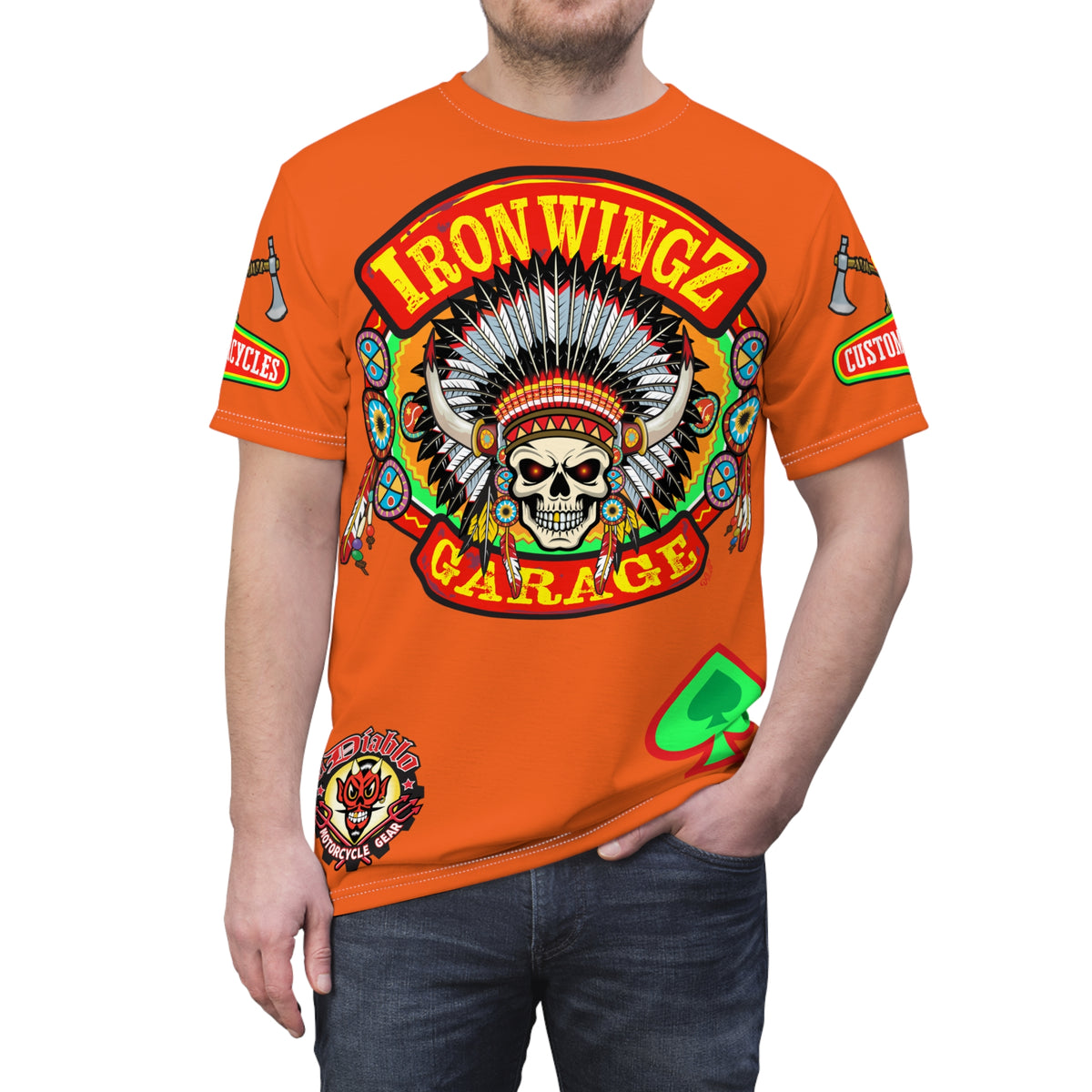 Iron WingZ Customs HiViz High Performance Motorcycle Riding Super Tee