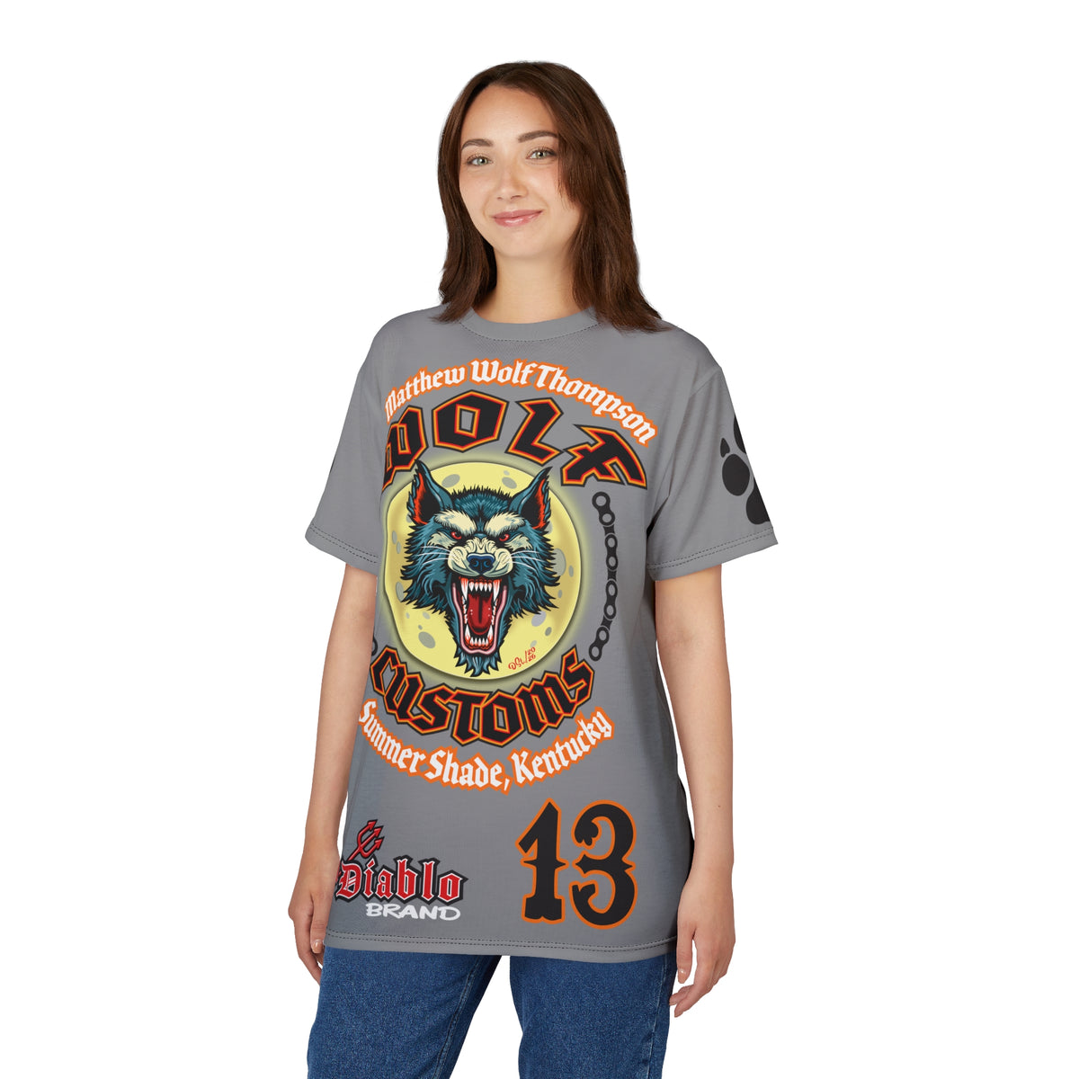 MWT Wolf Custom Motorcycles Super Tee — Viciously Cool High Performance Motorcycle Riding Shirt
